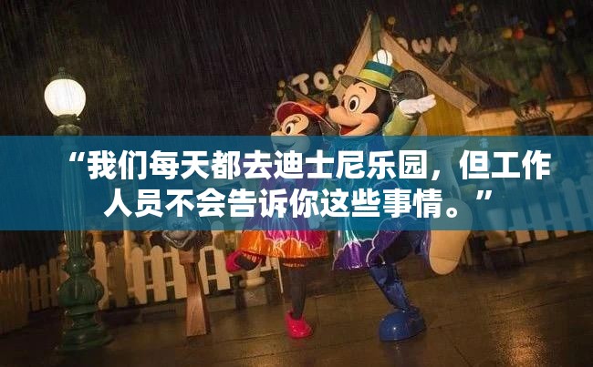 “我们每天都去迪士尼乐园，但工作人员不会告诉你这些事情。”